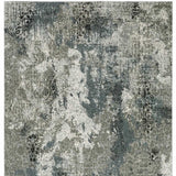 10' X 13' Ivory Grey Charcoal Blue And Navy Abstract Power Loom Stain Resistant Area Rug - Homeroots - Flyclothing LLC