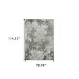 6' X 9' Ivory Grey Blue And Taupe Abstract Power Loom Stain Resistant Area Rug - Homeroots - Flyclothing LLC