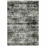 8' X 11' Ivory Charcoal Grey Blue Rust And Brown Abstract Power Loom Stain Resistant Area Rug - Homeroots - Flyclothing LLC