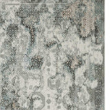 10' X 13' Ivory Grey Charcoal Blue And Rust Oriental Power Loom Stain Resistant Area Rug - Homeroots - Flyclothing LLC