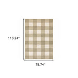 6' X 9' Beige And Ivory Geometric Power Loom Stain Resistant Area Rug - Homeroots - Flyclothing LLC