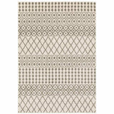 4' X 6' Ivory And Grey Geometric Power Loom Stain Resistant Area Rug - Homeroots - Flyclothing LLC