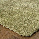 10' X 13' Olive Green Shag Tufted Handmade Stain Resistant Area Rug - Homeroots - Flyclothing LLC