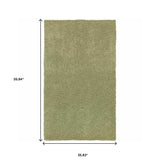 3' X 5' Olive Green Shag Tufted Handmade Stain Resistant Area Rug - Homeroots - Flyclothing LLC