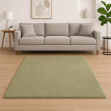 8' X 11' Olive Green Shag Tufted Handmade Stain Resistant Area Rug - Homeroots - Flyclothing LLC