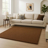 10' X 13' Brown Shag Tufted Handmade Stain Resistant Area Rug - Homeroots - Flyclothing LLC