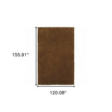 10' X 13' Brown Shag Tufted Handmade Stain Resistant Area Rug - Homeroots - Flyclothing LLC