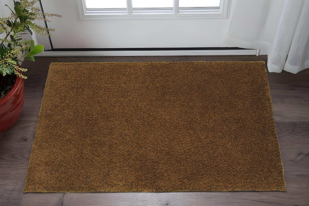 3' X 5' Brown Shag Tufted Handmade Stain Resistant Area Rug - Homeroots - Flyclothing LLC