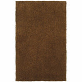 5' X 7' Brown Shag Tufted Handmade Stain Resistant Area Rug - Homeroots - Flyclothing LLC