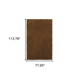 6' X 9' Brown Shag Tufted Handmade Stain Resistant Area Rug - Homeroots - Flyclothing LLC