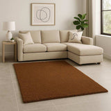 8' X 11' Brown Shag Tufted Handmade Stain Resistant Area Rug - Homeroots - Flyclothing LLC