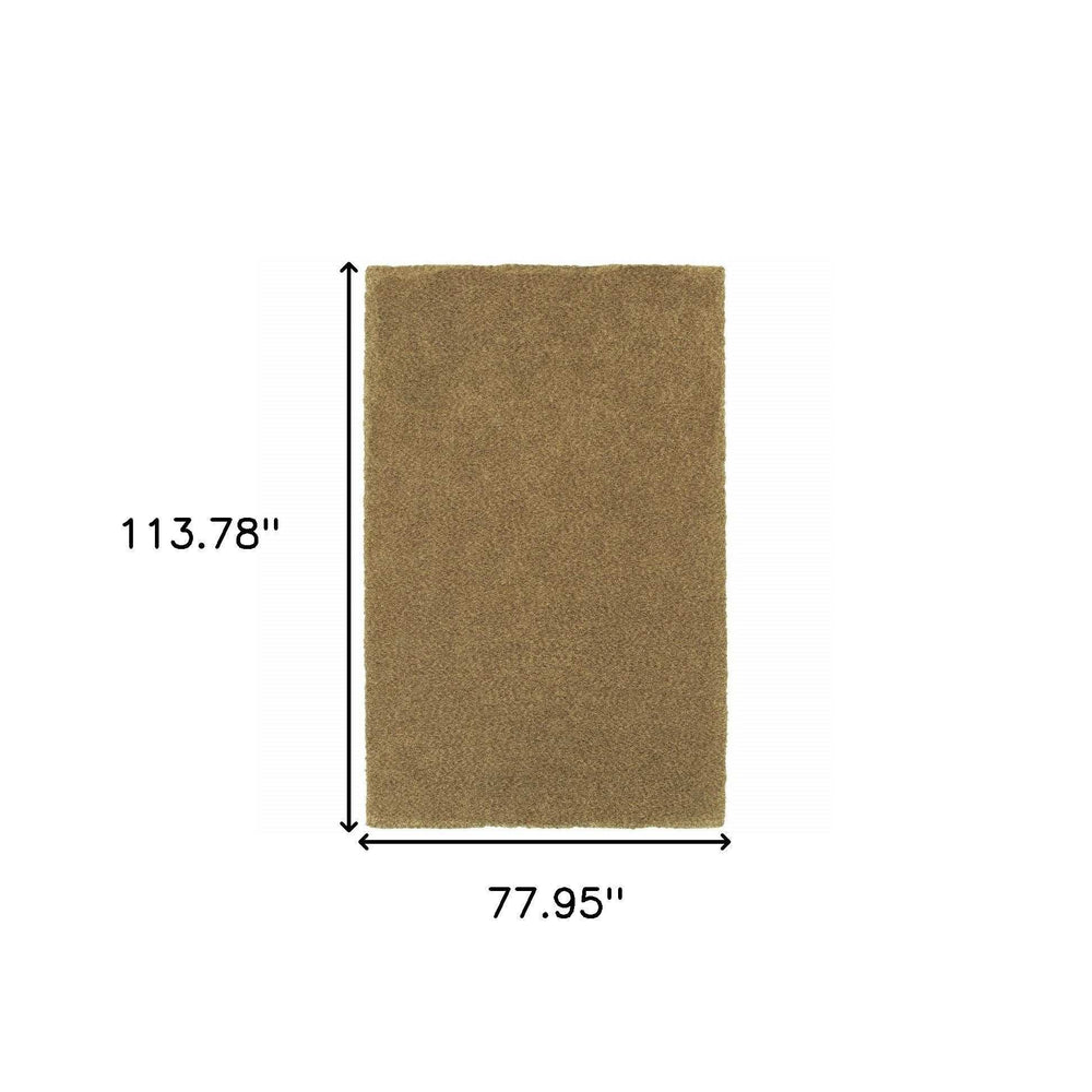 6' X 9' Rich Gold Shag Tufted Handmade Stain Resistant Area Rug - Homeroots - Flyclothing LLC