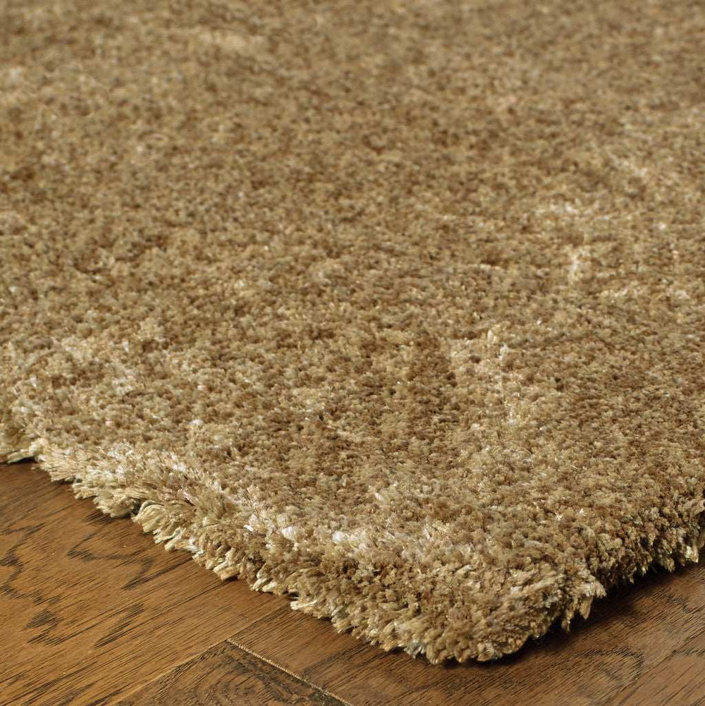 8' X 11' Rich Gold Shag Tufted Handmade Stain Resistant Area Rug - Homeroots - Flyclothing LLC