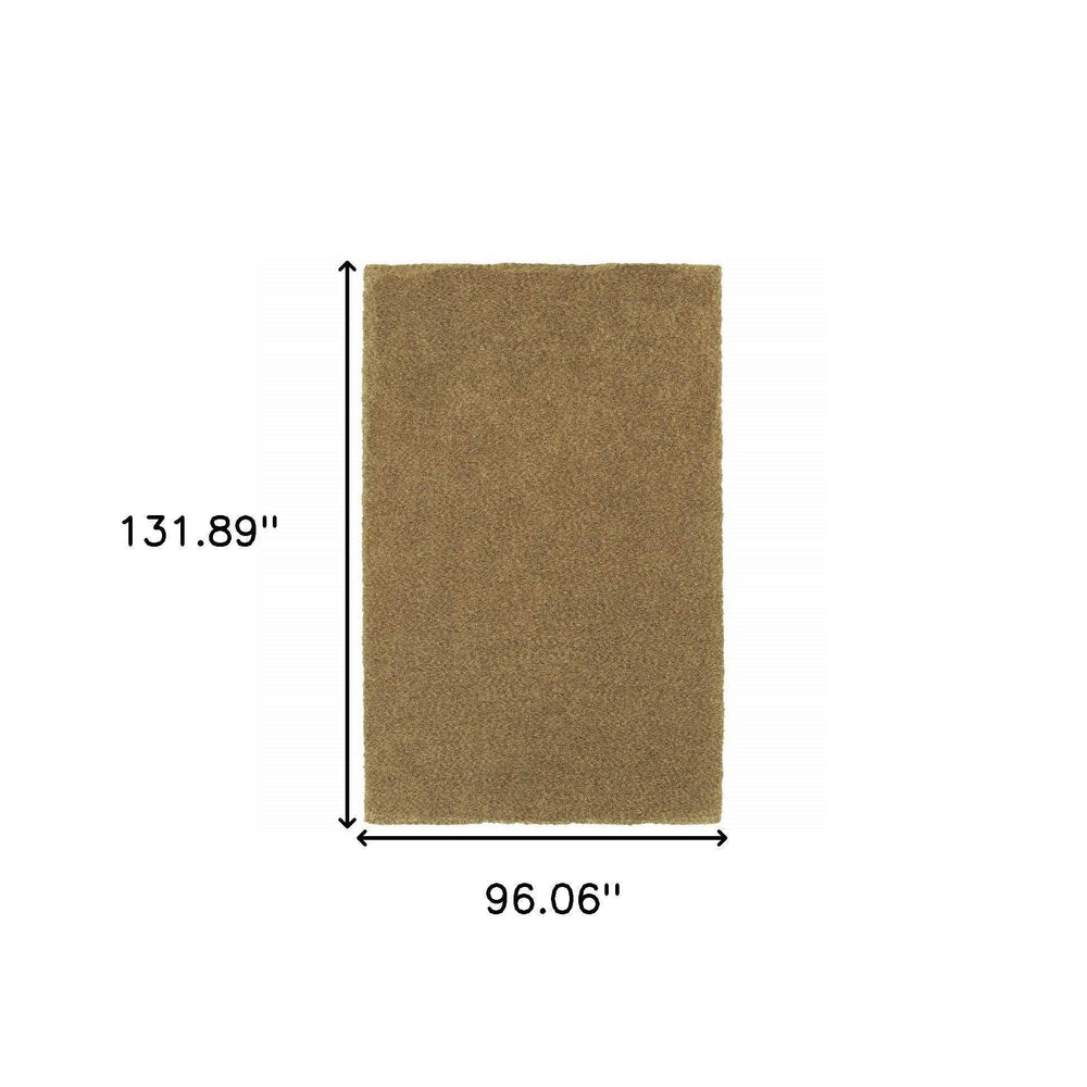 8' X 11' Rich Gold Shag Tufted Handmade Stain Resistant Area Rug - Homeroots - Flyclothing LLC