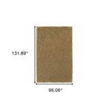 8' X 11' Rich Gold Shag Tufted Handmade Stain Resistant Area Rug - Homeroots - Flyclothing LLC