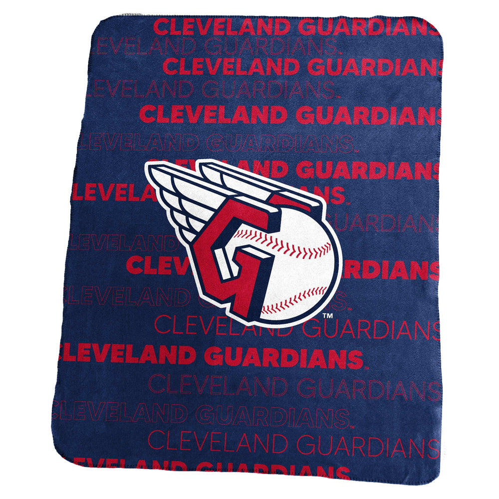 Cleveland Guardians Classic Fleece Throw - Logo Brands - Flyclothing LLC