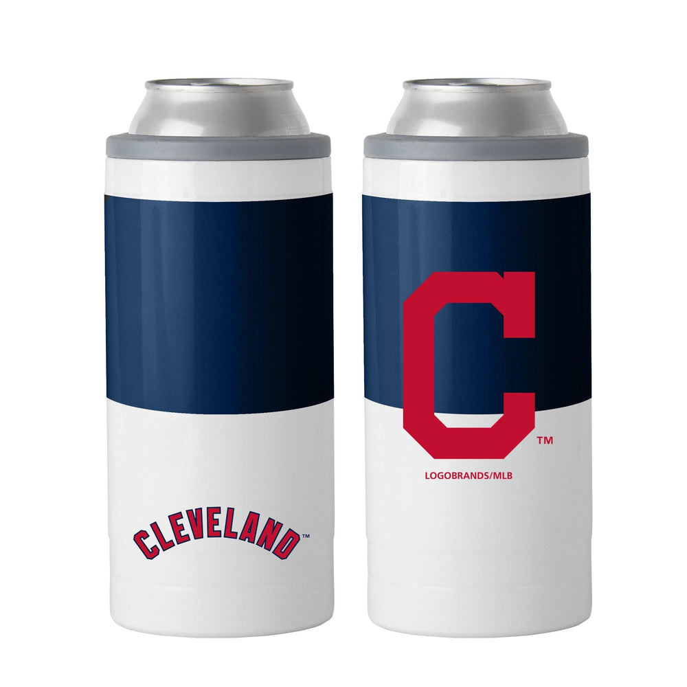 Cleveland Guardians 12oz Colorblock Slim Can Coolie - Logo Brands - Flyclothing LLC