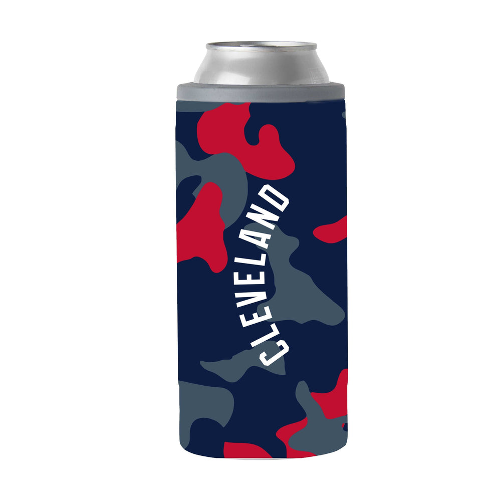 Cleveland Guardians 12oz Camo Slim Can Coolie - Logo Brands - Flyclothing LLC