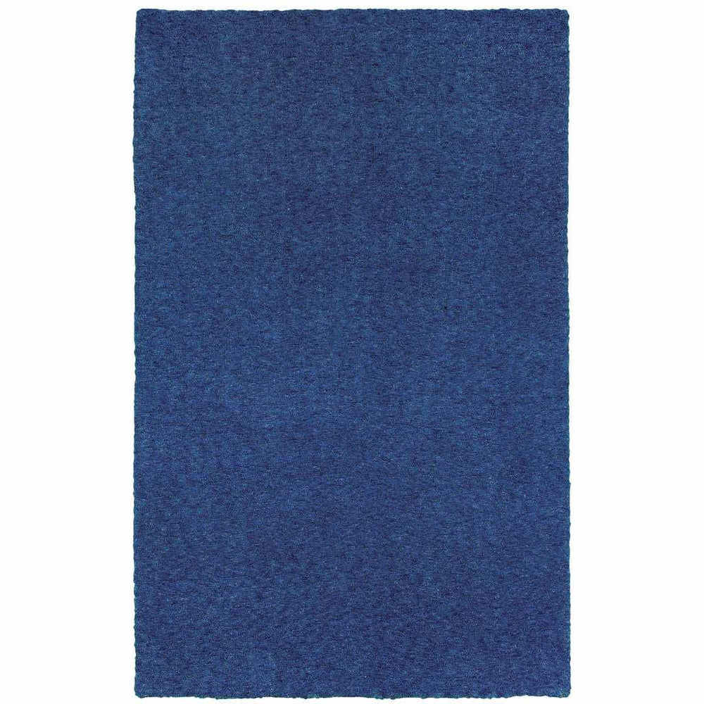 10' X 13' Deep Blue Shag Tufted Handmade Stain Resistant Area Rug - Homeroots - Flyclothing LLC