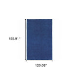 10' X 13' Deep Blue Shag Tufted Handmade Stain Resistant Area Rug - Homeroots - Flyclothing LLC