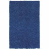3' X 5' Deep Blue Shag Tufted Handmade Stain Resistant Area Rug - Homeroots - Flyclothing LLC