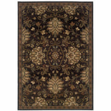 2' X 3' Brown Beige Blue And Red Oriental Power Loom Stain Resistant Area Rug - Homeroots - Flyclothing LLC