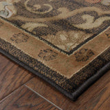 2' X 3' Brown Beige Blue And Red Oriental Power Loom Stain Resistant Area Rug - Homeroots - Flyclothing LLC