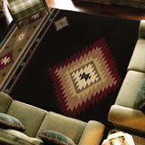 10' X 13' Black And Green Southwestern Power Loom Stain Resistant Area Rug - Homeroots - Flyclothing LLC