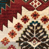 10' X 13' Red Deep Teal Ivory Grey And Green Southwestern Power Loom Stain Resistant Area Rug - Homeroots - Flyclothing LLC