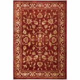 10' X 13' Red And Gold Oriental Power Loom Stain Resistant Area Rug - Homeroots - Flyclothing LLC