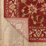10' X 13' Red And Gold Oriental Power Loom Stain Resistant Area Rug - Homeroots - Flyclothing LLC