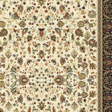 2' X 4' Ivory And Black Oriental Power Loom Stain Resistant Area Rug - Homeroots - Flyclothing LLC
