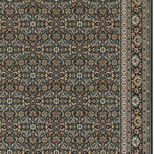 2' X 4' Navy Blue Oriental Power Loom Stain Resistant Area Rug - Homeroots - Flyclothing LLC