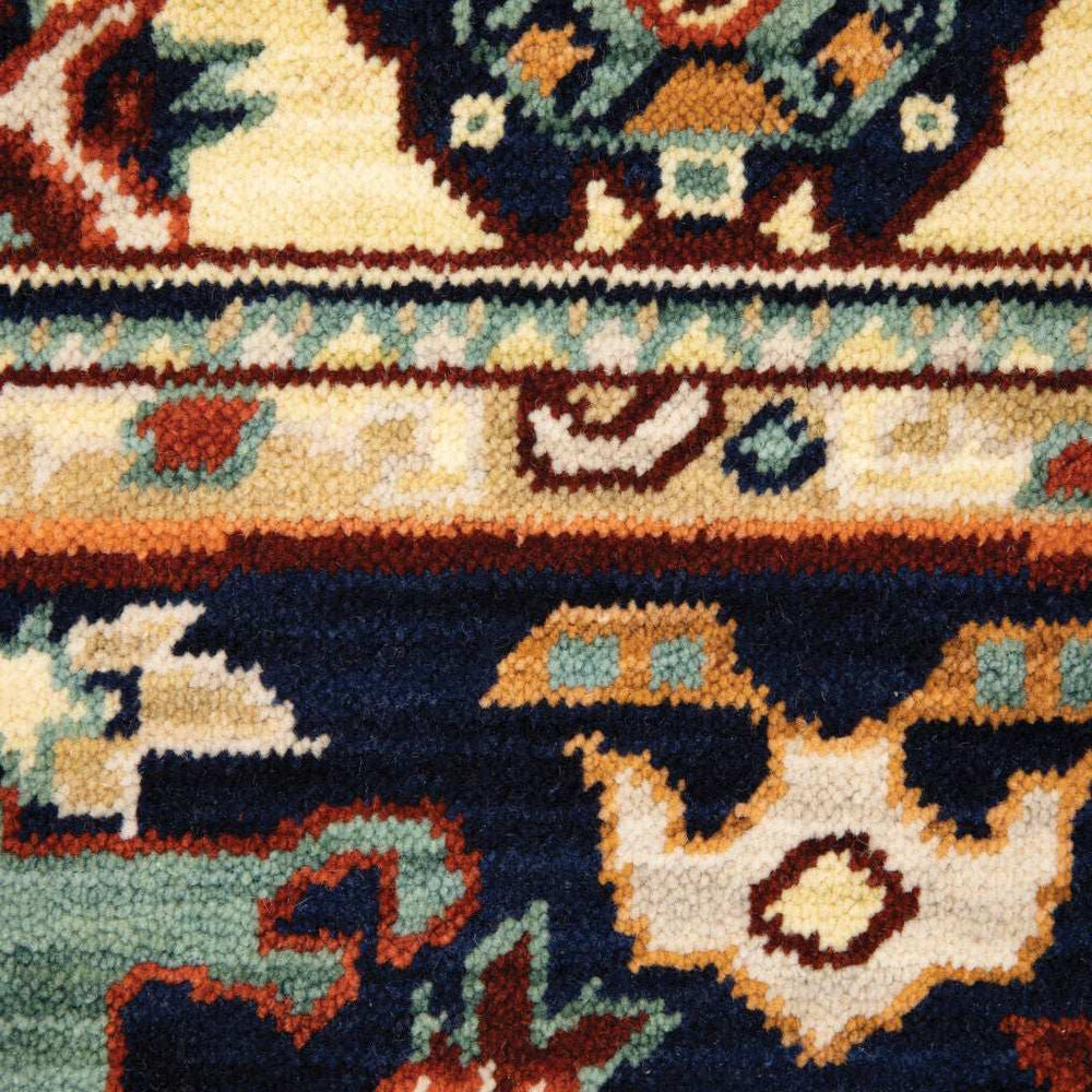 10' X 13' Red Blue Orange And Beige Oriental Power Loom Stain Resistant Area Rug With Fringe - Homeroots - Flyclothing LLC