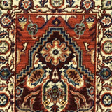 2' X 6' Red Ivory Orange And Blue Oriental Power Loom Stain Resistant Runner Rug With Fringe - Homeroots - Flyclothing LLC