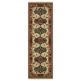 6' Red Blue and White Oriental Power Loom Runner Rug - Homeroots - Flyclothing LLC
