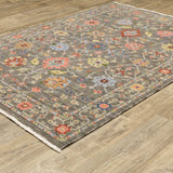 2' X 3' Blue and Gray Oriental Power Loom Area Rug - Homeroots - Flyclothing LLC