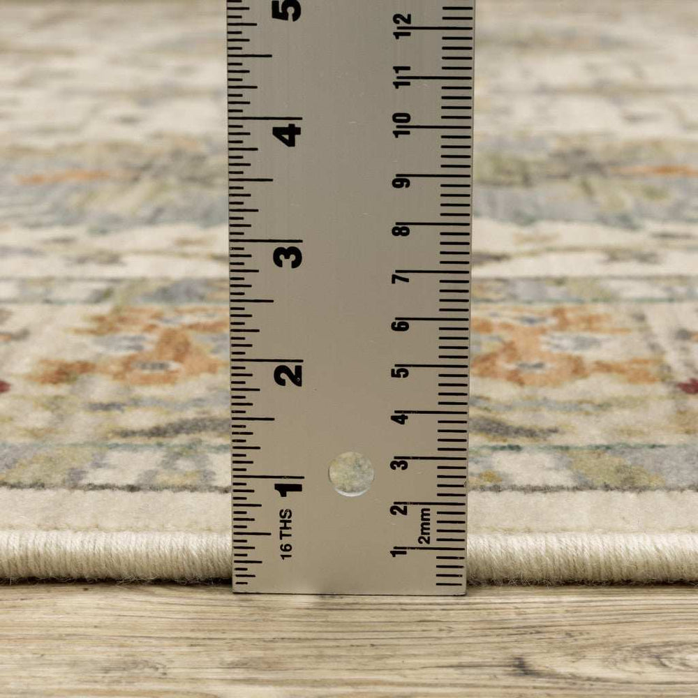 2' X 3' Gray And Ivory Oriental Power Loom Area Rug With Fringe - Homeroots - Flyclothing LLC