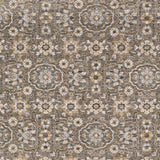 5' X 8' Grey And Tan Floral Power Loom Stain Resistant Area Rug With Fringe - Homeroots - Flyclothing LLC