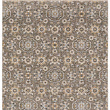 5' X 8' Grey And Tan Floral Power Loom Stain Resistant Area Rug With Fringe - Homeroots - Flyclothing LLC