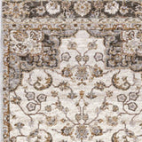 2' X 8' Ivory And Blue Oriental Power Loom Stain Resistant Runner Rug With Fringe - Homeroots - Flyclothing LLC