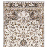 2' X 8' Ivory And Blue Oriental Power Loom Stain Resistant Runner Rug With Fringe - Homeroots - Flyclothing LLC