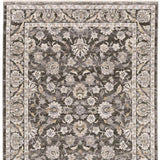 6' X 9' Grey And Ivory Oriental Power Loom Stain Resistant Area Rug With Fringe - Homeroots - Flyclothing LLC