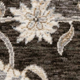 10' X 13' Grey And Ivory Oriental Power Loom Stain Resistant Area Rug With Fringe - Homeroots - Flyclothing LLC