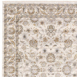 2' X 3' Ivory And Grey Oriental Power Loom Stain Resistant Area Rug With Fringe - Homeroots - Flyclothing LLC
