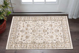 3' X 5' Ivory And Grey Oriental Power Loom Stain Resistant Area Rug With Fringe - Homeroots - Flyclothing LLC