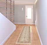 2' X 8' Rust And Ivory Oriental Power Loom Stain Resistant Runner Rug With Fringe - Homeroots - Flyclothing LLC