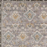 3' X 5' Grey And Blue Oriental Power Loom Stain Resistant Area Rug With Fringe - Homeroots - Flyclothing LLC
