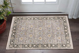3' X 5' Grey And Blue Oriental Power Loom Stain Resistant Area Rug With Fringe - Homeroots - Flyclothing LLC
