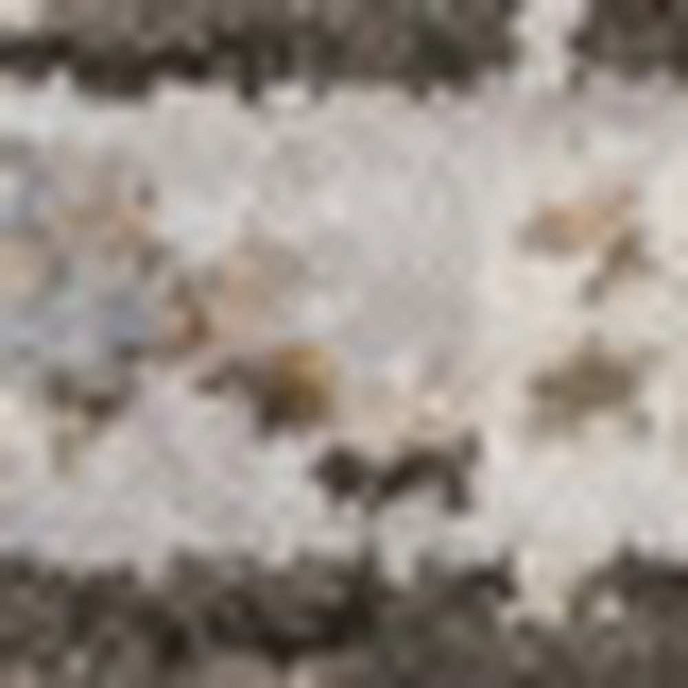 5' X 8' Grey And Blue Oriental Power Loom Stain Resistant Area Rug With Fringe - Homeroots - Flyclothing LLC